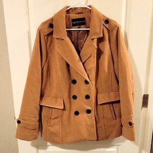 Women's Tan Peacoat